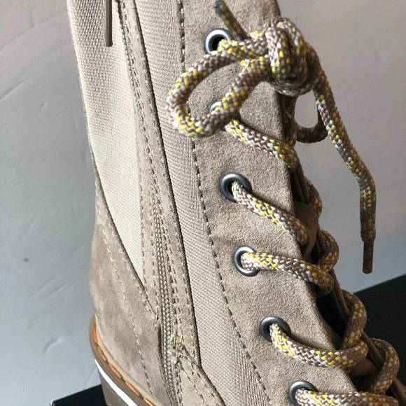 SM New York Beige Combat Boots - Picture 6 of 13